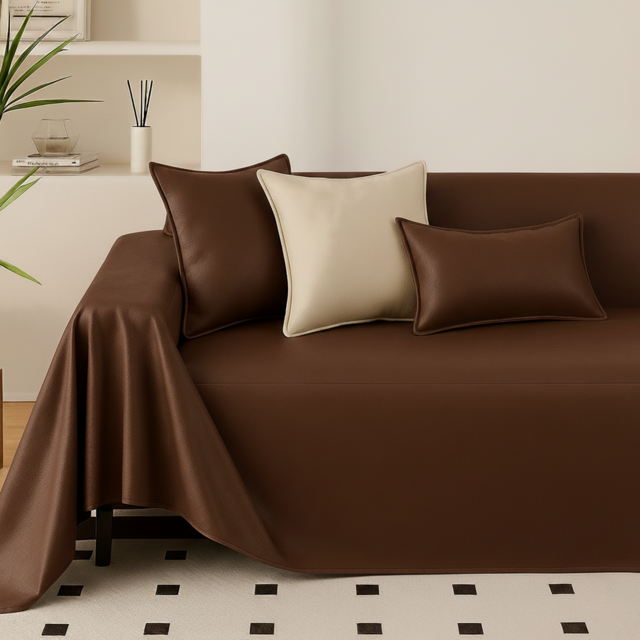 Faux Leather Sofa Cover - Standard