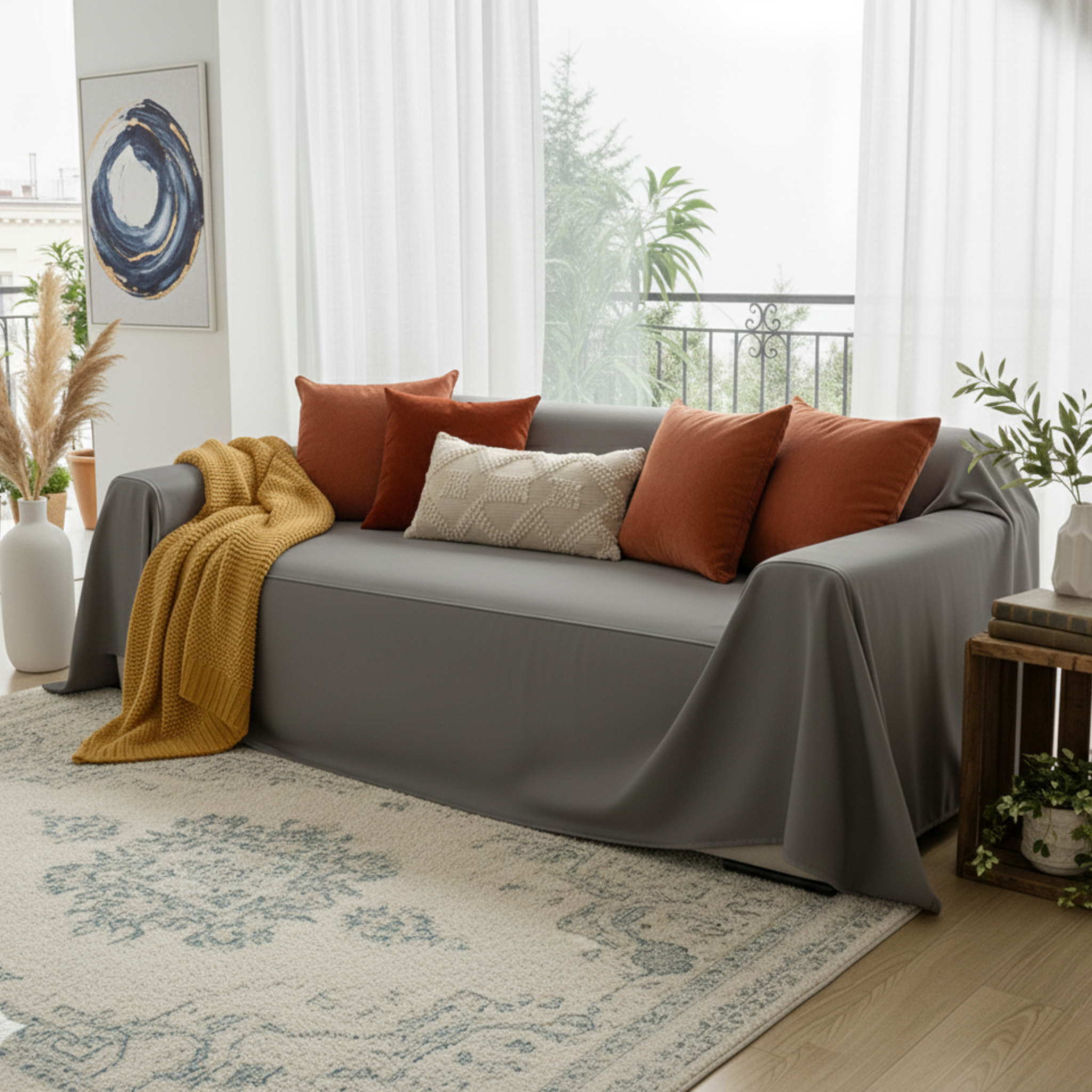 Faux Leather Sofa Cover - Standard