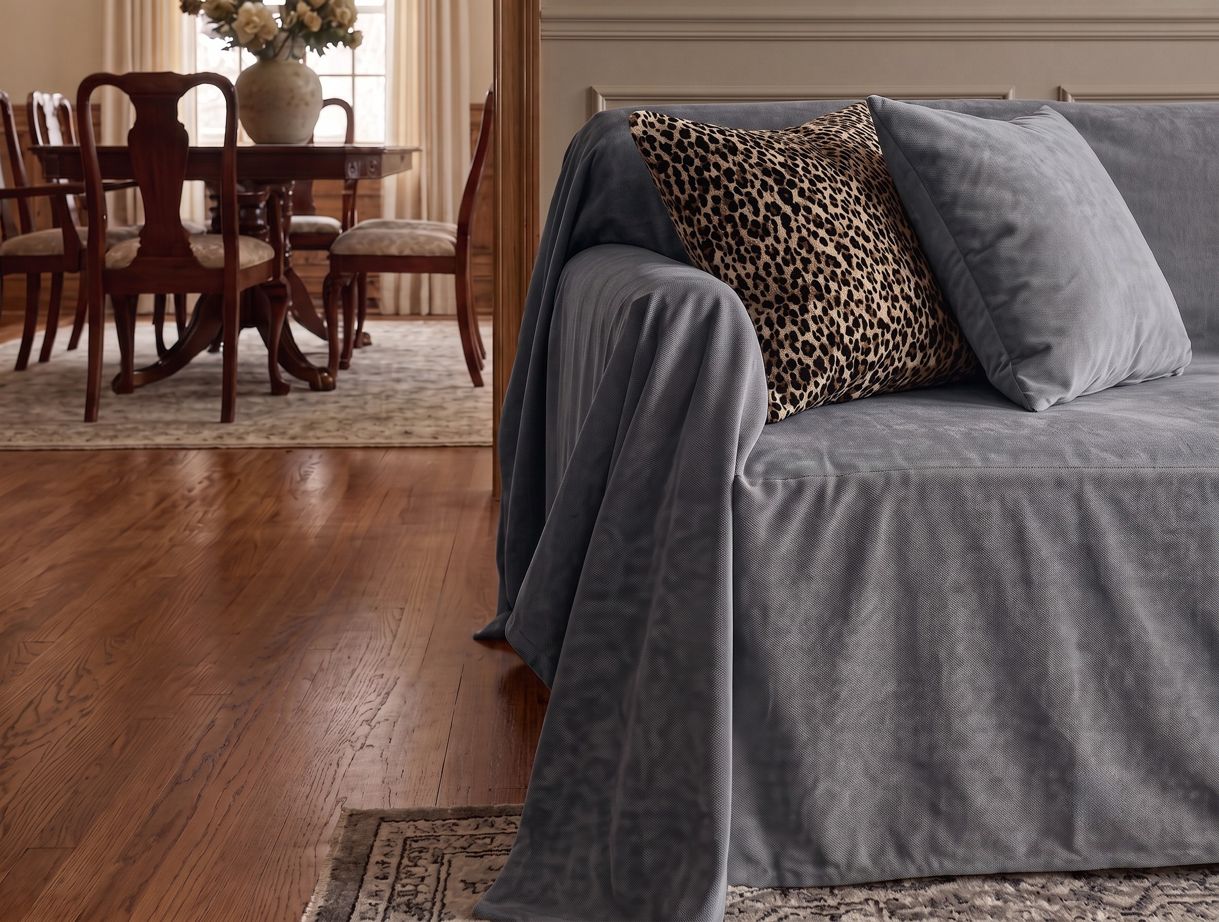 Velvet Sofa Cover (No Pleats) - Standard