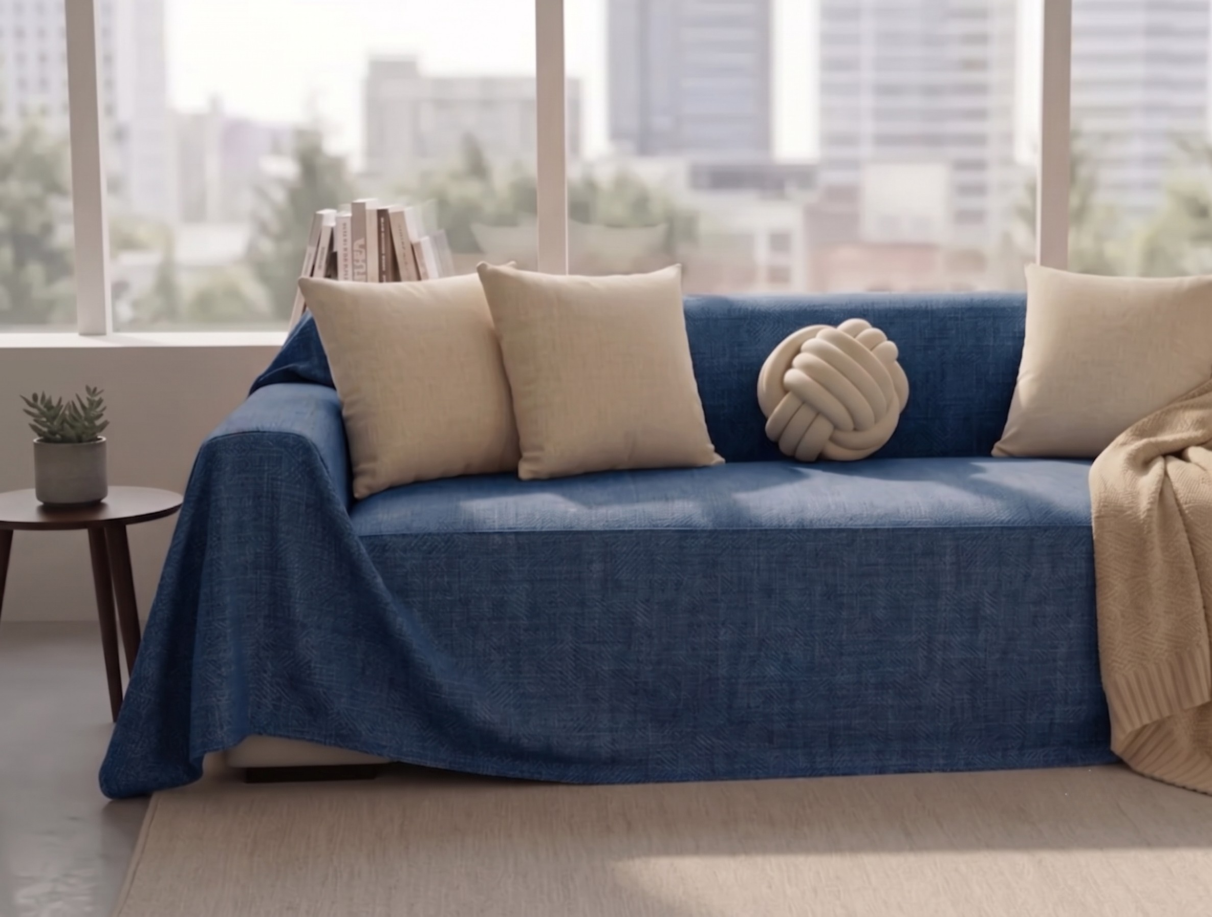 Water-Repellent Velvet Sofa Cover - Standard