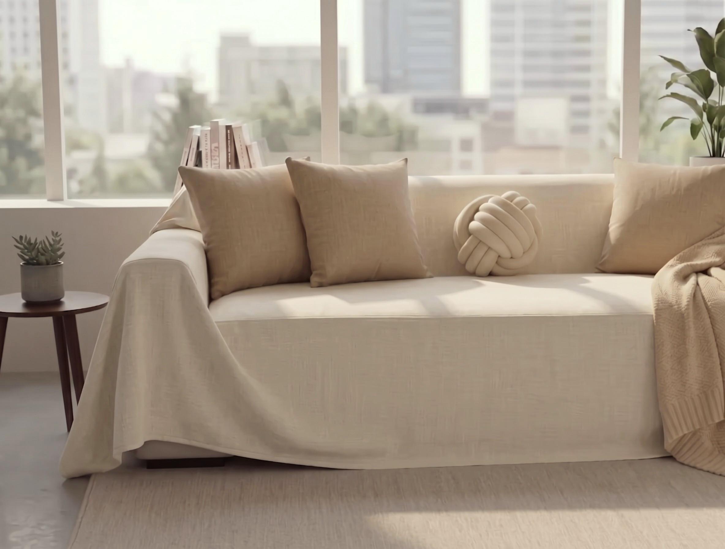 Water-Repellent Velvet Sofa Cover - Standard