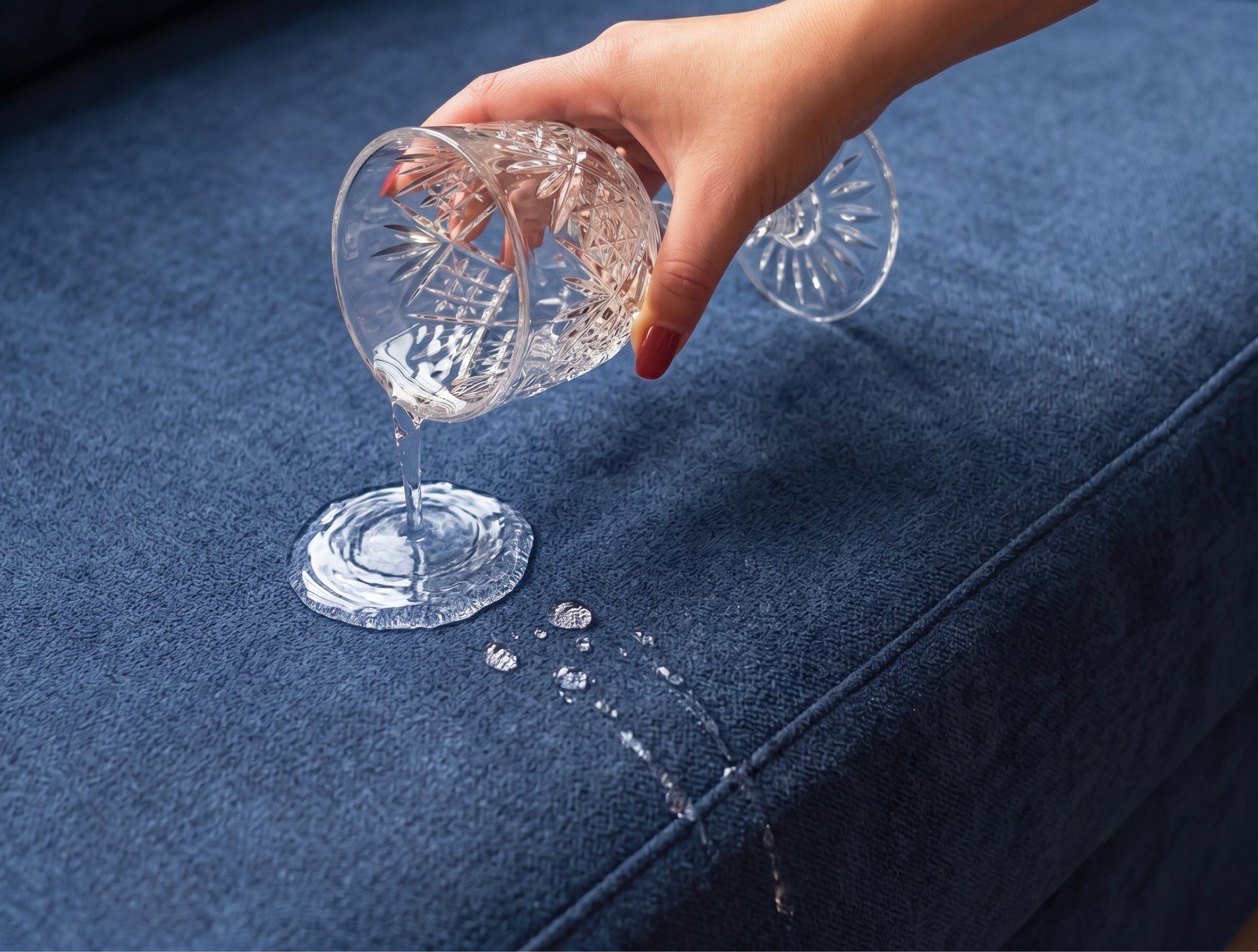 Water-Repellent Velvet Sofa Cover - L-Shaped