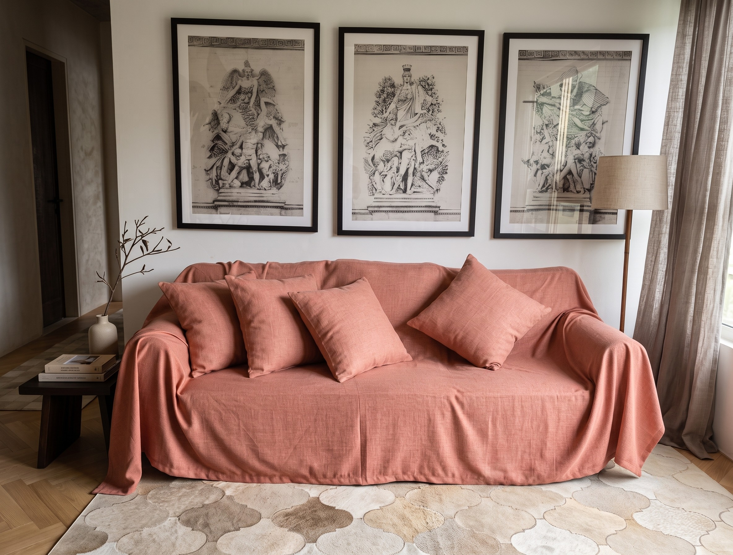 Linen Sofa Cover - Standard