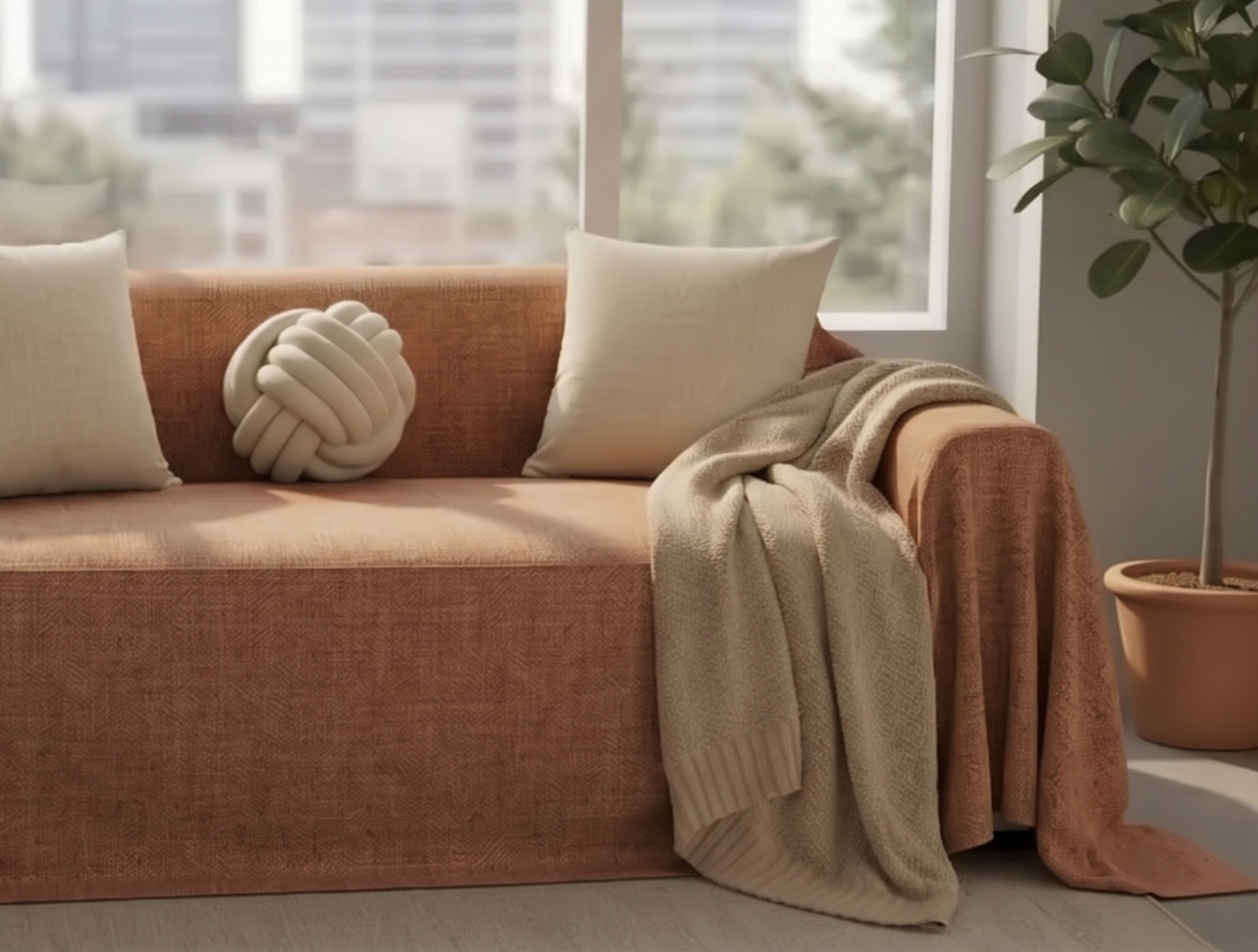 Water-Repellent Velvet Sofa Cover - Standard
