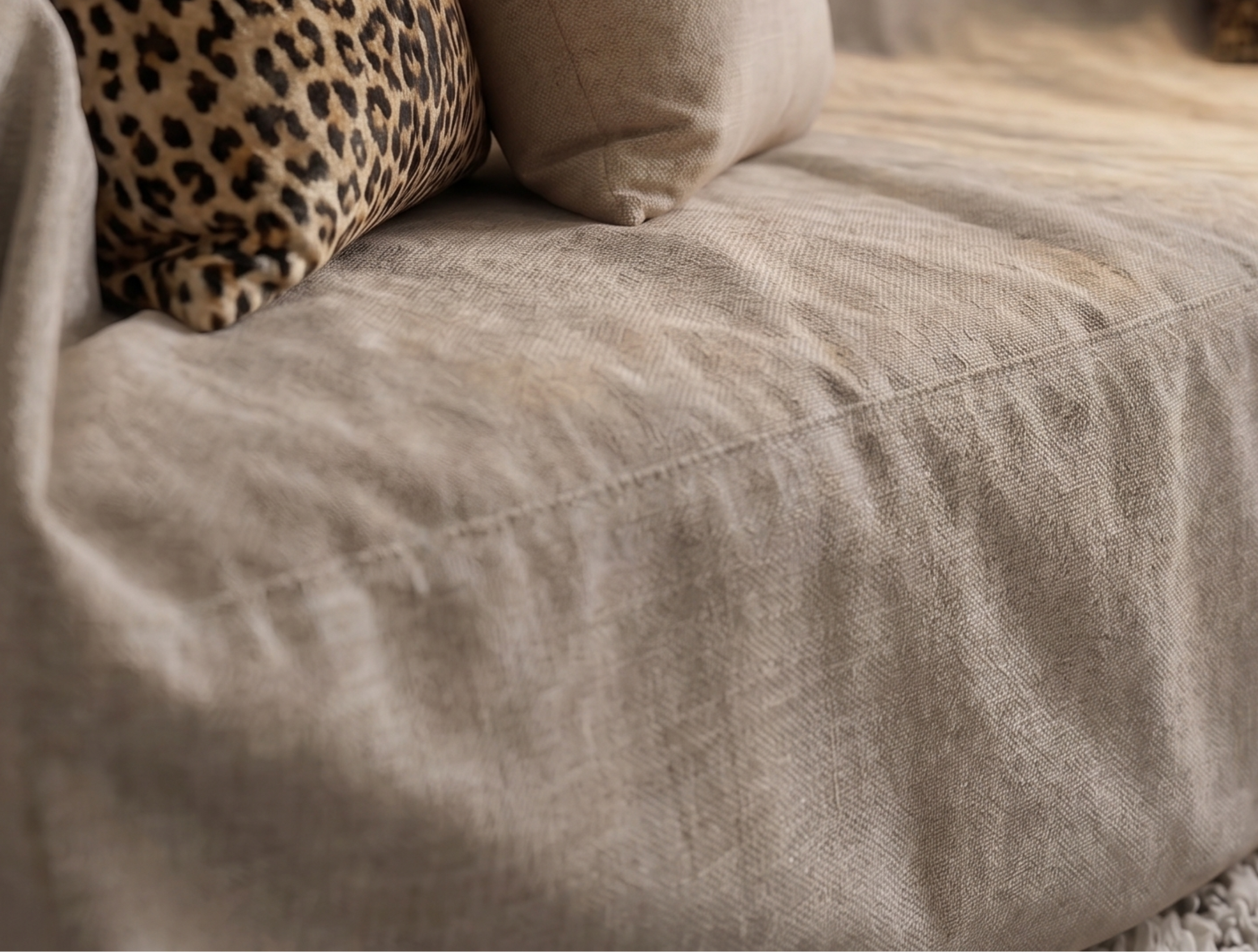 Water-Repellent Velvet Sofa Cover - L-Shaped