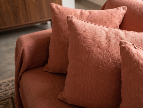 Linen Sofa Cover - L-Shaped