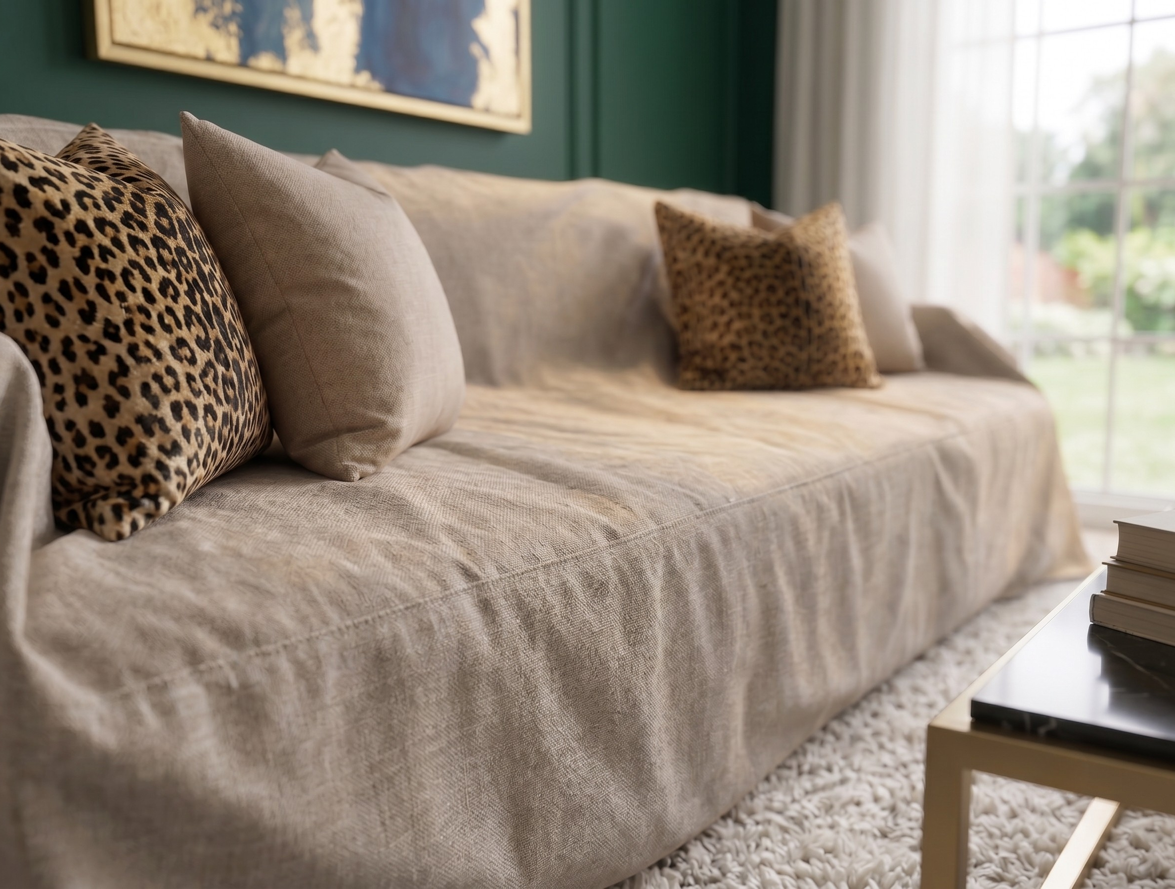 Water-Repellent Velvet Sofa Cover - Standard