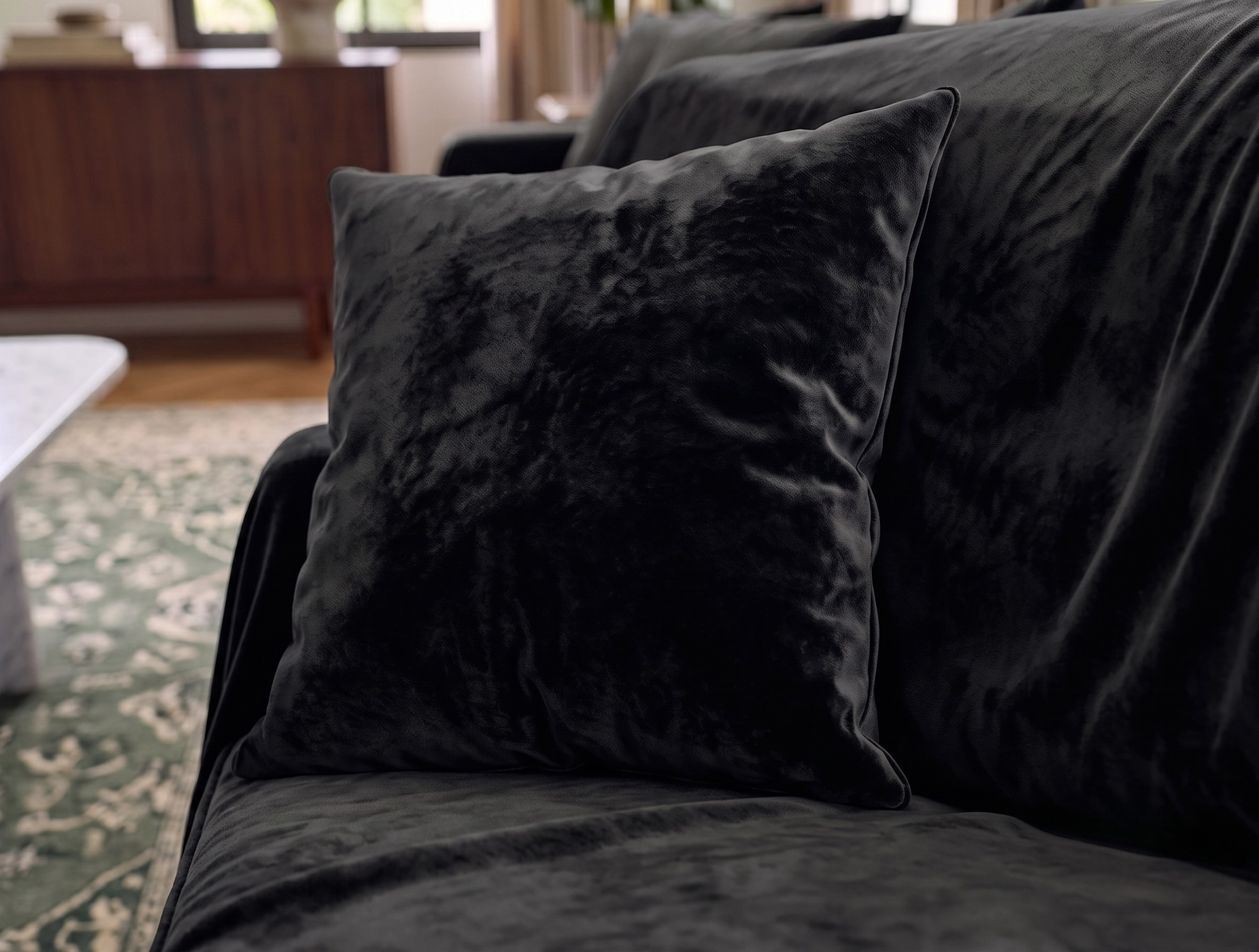 Velvet Sofa Cover (No Pleats) - Standard