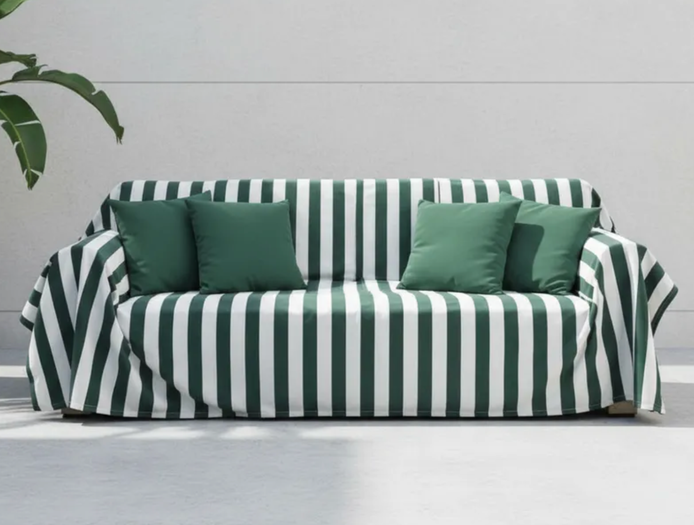 Striped Outdoor Sofa Cover - Standard