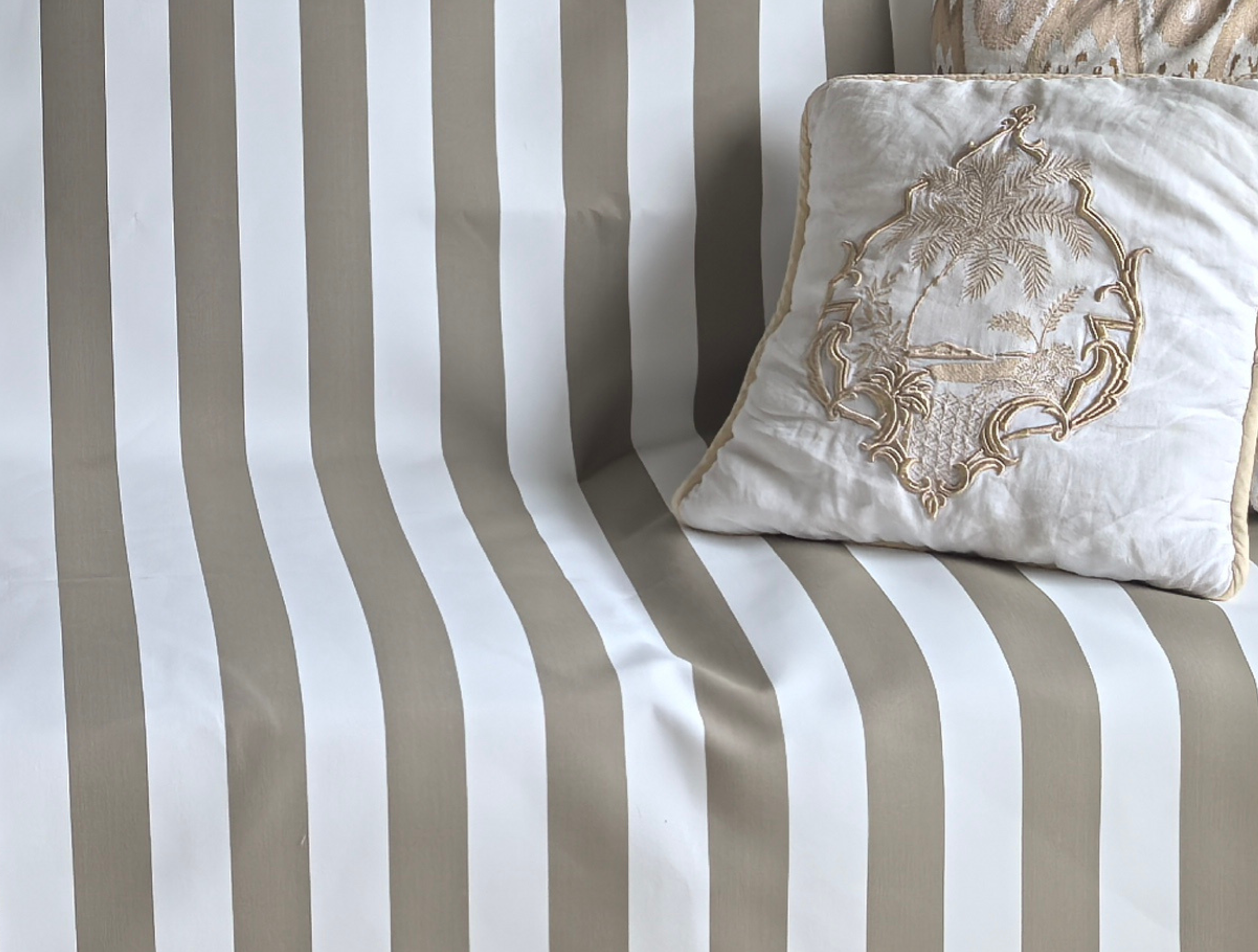 Striped Outdoor Sofa Cover - L-Shaped