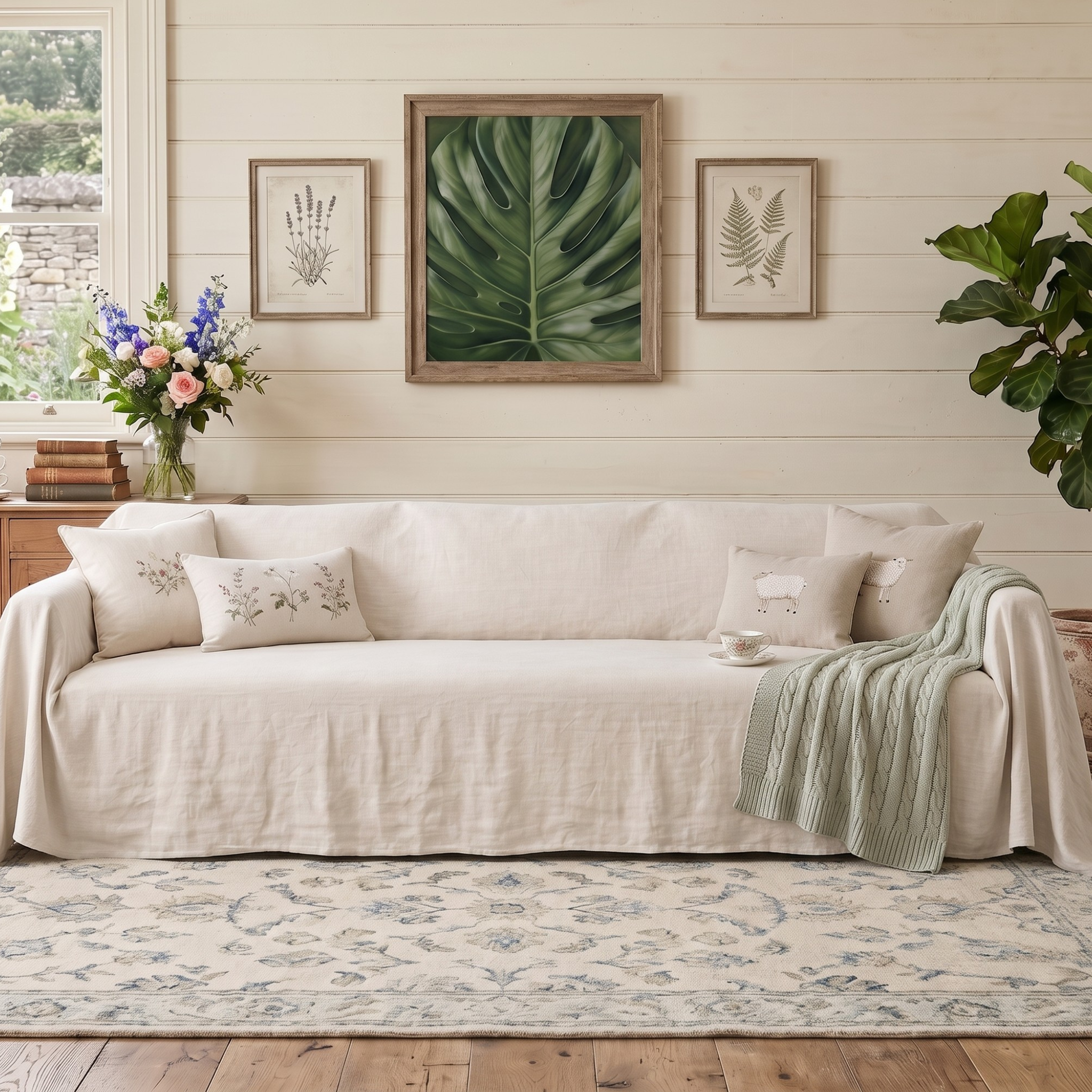 Linen Sofa Cover - Standard