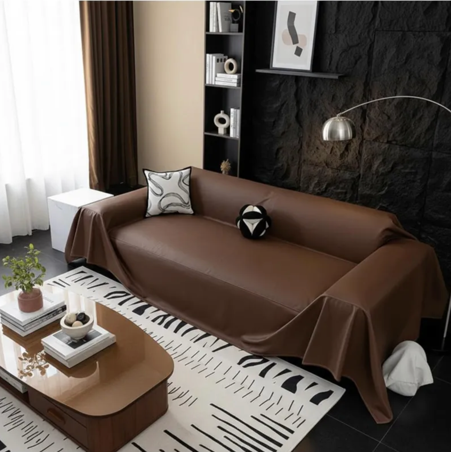 Faux Leather Sofa Cover - Standard