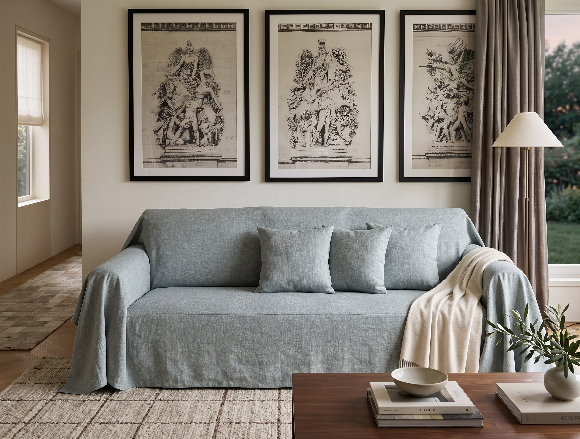 Linen Sofa Cover - Standard