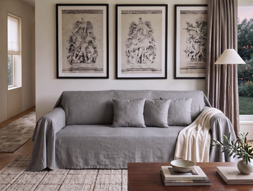 Linen Sofa Cover - Standard