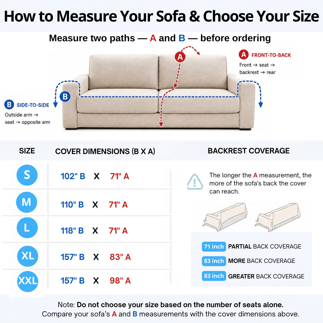 Linen Sofa Cover - Standard